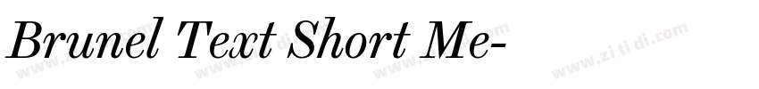 Brunel Text Short Me字体转换